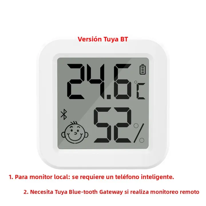 Sensor De Temperatura Y Humedad Inteligente Tuya Con Pantalla LCD Termómetro Higrómetro Mini Control Remoto Por App Para El Hogar - 1