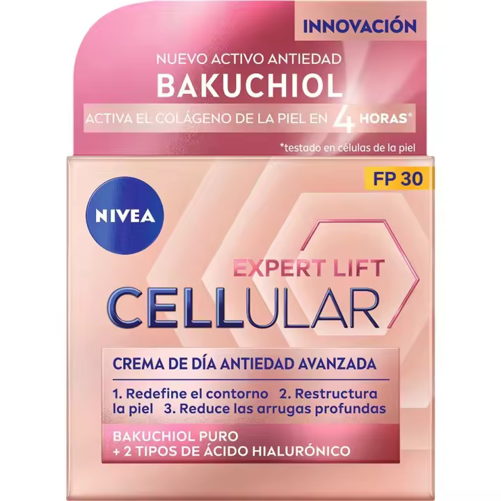 Crema Facial NIVEA Expert Lift Cellular Antiedad SPF-30 50ml - Ácido Hialurónico y Bakuchiol Puro - 1