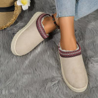 Nuevos Zapatos De Lana Para Mujer 2024 Botas De Nieve De Plataforma Calientes Botillas Antideslizantes Para Exteriores Zapatos Con Lantejuela De Nubuck Suela De TPU Adecuados Para Invierno - details 22