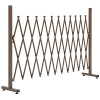 Reja de Tijera Barrera eshamoteable 35-300 cm, ideal para Jardines, Aluminio, MARRON, Altura 103,5 cm - details 0