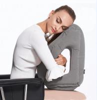 Almohada De Viaje Inflable Para Cuello Y Barba Soporte De Cabeza Y Mentón Para Avión Oficina Descanso Moderna PVC Adultos - details 2