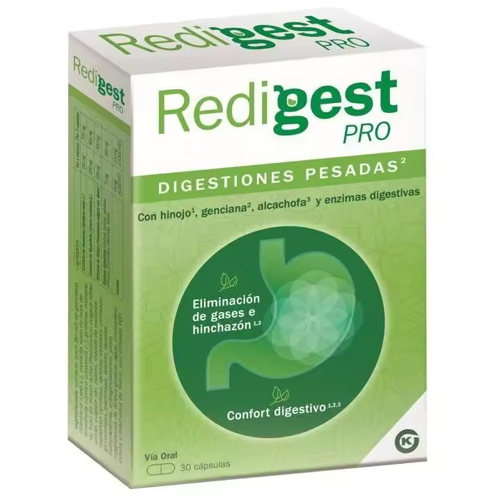 Kern Pharma Suplemento Alimenticio Para Digestiones Pesadas Redigest Pro 30 Cápsulas - 1