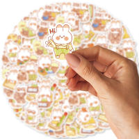 30pcs Pegatinas De Conejo Lindo Graffiti De Dibujos Animados Para Decorar Cuaderno Maleta Moto Scrapbook PVC Impermeable Tamaño 6.5x4.5cm - details 4