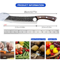 Cuchillo De Cocina Profesional WXCOO Acero Inoxidable Multiusos Para Picar Y Cortar Cuchillo De Chef Forjado a Mano Herramienta De Cocina Ecológica - details 1
