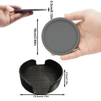 6Pcs Coasters De Silicona Redondos De 10cm Resistentes Al Calor Para Taza De Té Y Café Tapete De Gasa Para Vaso De Vidrio Soporte Para Bebidas Decoración De Mesa - details 16