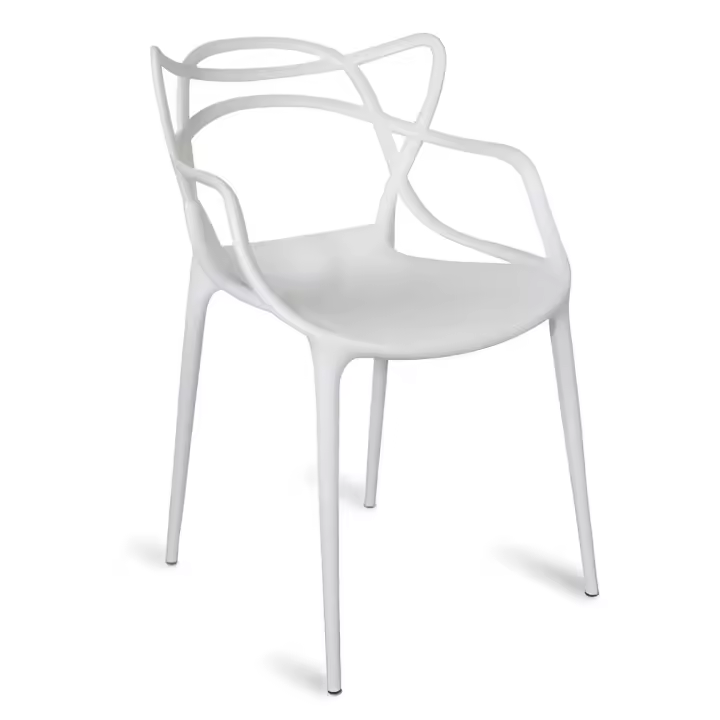 Gerimport Silla Diseño Blanca Philippe 82 X 56 X 53 Cm (Pack de 6) - Diseño Moderno | Alta Calidad - 1