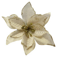12/24pcs Flores De Navidad Con Brillo Decoración Para Árbol De Navidad Ornamentos Para Año Nuevo Falsas Flores De Fiesta Decoración De Invierno - details 1