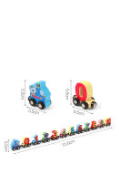 Juego Educativo De Montessori Magnético Digital De Color Para Niños Tablero De Ajedrez De Madera Con Vehículos Aprendizaje De Colores Y Formas 12 Piezas - details 7
