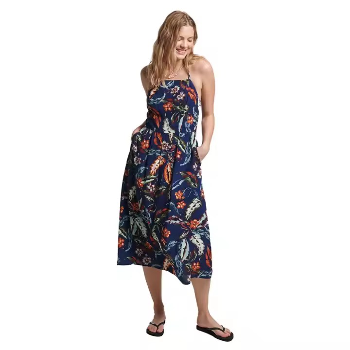 Superdry Vestido Vintage Cami Maxi Azul - 1