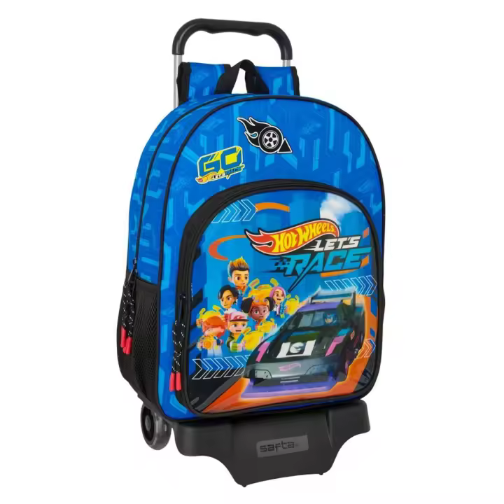 Mochila con Carro Hot Wheels "Let'S Race" 33X42X14Cm (Safta 612538313) - 1