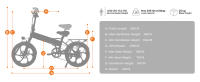 Bicicleta Eléctrica Plegable ENGWE P1 con Neumáticos Anchos de 20*2.3 pulgadas, Motor de 250W, Batería de 36V 13Ah, Velocidad Máxima de 25km/h, Frenos de Disco Dobles, Cuerpo de Aleación de Aluminio, Shimano 7 Velocidades, Autonomía Máxima de 100km, Resis - details 9