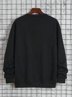 Sudadera De Cuello Redondo Para Hombre Con Estampado De París Ajuste Suelto Casual Para Otoño E Invierno Sudadera Cálida Con Capucha - details 5