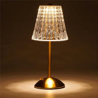 Lámpara De Mesa Recargable De Cristal Con Luz Nocturna 3 Colores Ajustables LED Táctil Portátil Para Dormitorio Y Sala De Estar - details 6