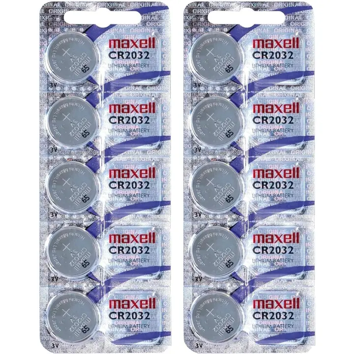 Maxell CR2032 - Pilas de botón (Litio, 3 V, 2 Paquetes de 5 Unidades) - 1
