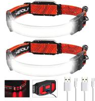 Linterna Frontal LED Recargable Para Pesca Correr Camping Lámpara De Corbata Impermeable Con Haz Ancho Para Exteriores - details 5
