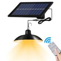 Lámpara Solar Colgante Split Con 1 Panel Y Control Remoto Para Camping Y Jardín Fuente De Energía LED Material ABS - details 6
