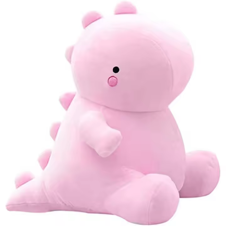 Lindos juguetes de peluche de dinosaurios, muñecos de peluche kawaii, juguetes de peluche de dinosaurios suaves, decoración de habitación infantil, niños (rosa) - 1
