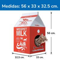 Waneka Casita de Cartón Caja de Leche para Gatos Rascador Refugio para Gato Ondulado Rascador Gato Carton Cama Rascador Protección de Muebles Almohadilla para Rascar - details 2