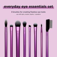 Juego de 8 pinceles para maquillaje de ojos de uso Diario: delineador, Sombra de ojos, Cejas y pestañas. - details 0
