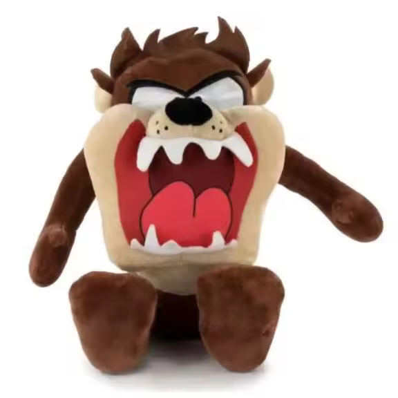 PLAY BY PLAY-LOONEY TUNES PELUCHE SOFT SENTADO 7MODELO 30CM,PIOLIN AMARILLO,TAZ MANIA MARRON PERRO,CORRECAMINA AZUL,BUGS CONEJO GRIS,SIVIE NEGRO LOBO,PATO LUCA NEGRO,ORGINALES, REGALO,COLECCION, - 1