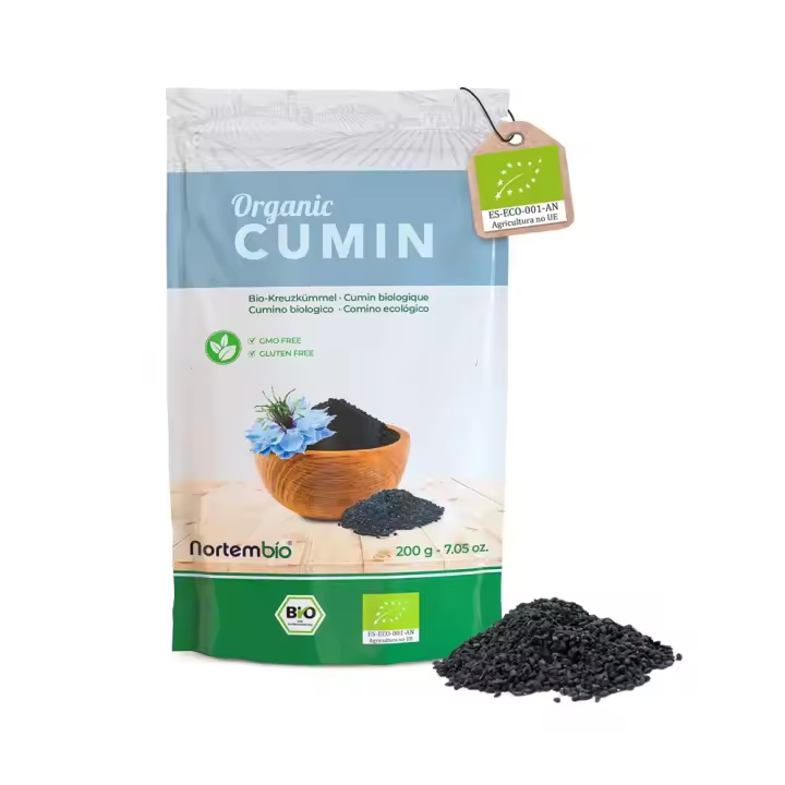 NORTEMBIO Comino Negro Entero 100% Natural 200g | Sin Conservantes ni Aditivos | Calidad Gourmet - 1