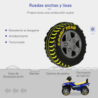HOMCOM Quad Correpasillos para Niños Mayores de 18-36 Meses Coche Cuatrimoto con Funciones de Luces Bocina y Espacio Secreto de Almacenaje 60x31x42 cm - details 4