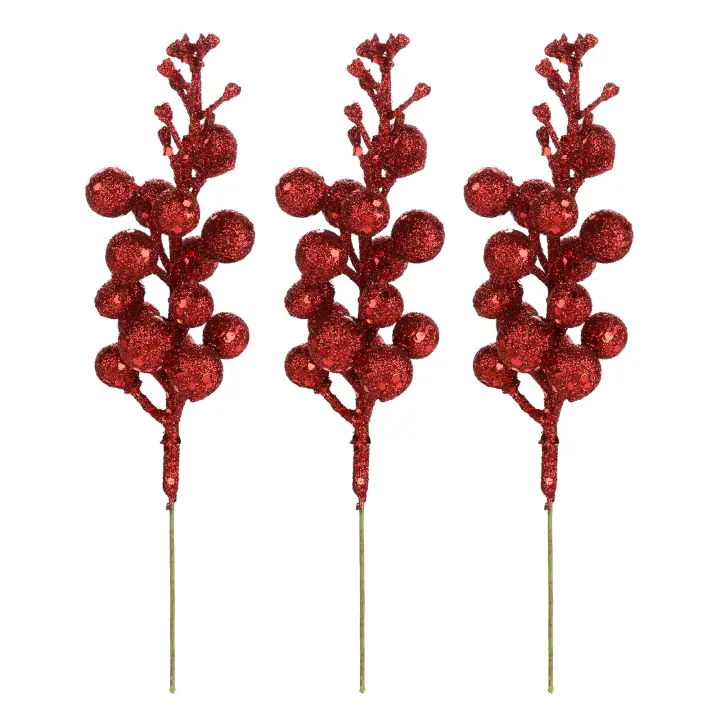 Flores artificiales con hierba diente de león flor artificial decoración de boda-rosa 53 cm bola de espina grande 4 cm/bola de espina pequeña 3 cm cabeza de flor plástico, flocado/papel envuelto en alambre de varilla - 1