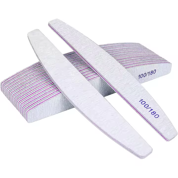 100/180 Grano lavable para uñas, Salón de peluquería Lima de uñas Profesional, 20Unidades de doble cara, Lima - 1