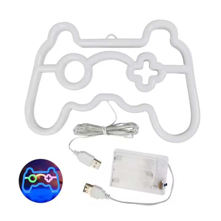 Lámpara De Juego USB LED Neón Para Regalo Decoración De Pared Para Habitación De Videojuegos Camping Casa Luz De Logo Neón - 1