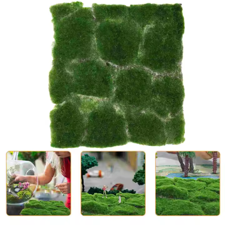 Alfombra De Túnel Artificial De Moss Falso Para Decoración De Hogar Alfombra De Hierba Artificial De Poliéster Para DIY - 1
