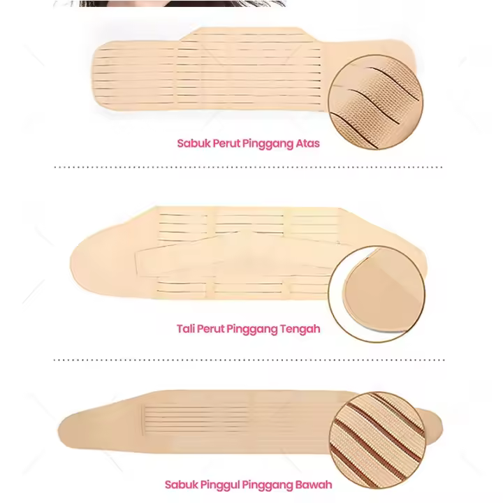Cinturón De Recuperación Postparto 3 En 1 Corset Ajustable Para Mujeres Embarazadas Modelador De Cintura Y Abdomen Material Nylon Poliéster Algodón - 1