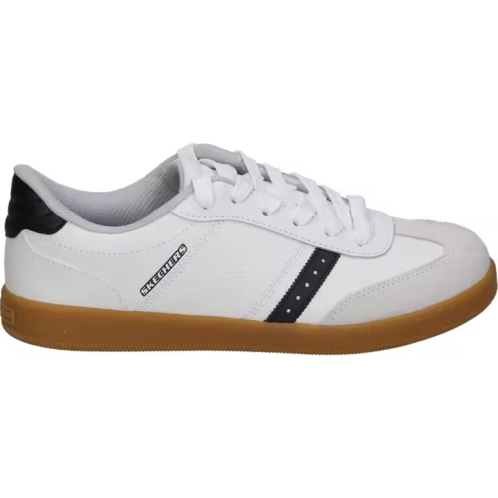 SKECHERS | Zapatillas Skechers Zinger Street Infantiles – Deportiva en Color Blanco con Detalles – Sneakers con Cordones – Estilo Casual – Versátiles – Cómodas – Tendencia – Modelo 405730L-WBK - 1