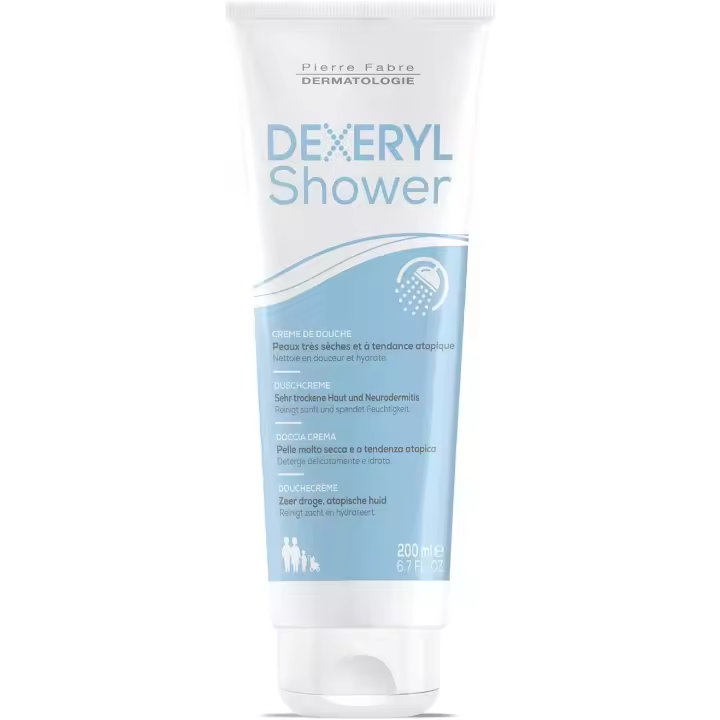 Dexeryl Shower Crema Limpiadora 200Ml,Pieles Muy Secas,Atópicas,Limpia Suavemente,Altamente Hidratante,Bebés,Niños y Adultos - 1