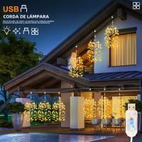 Luces LED USB De Fuego De Artificio Para Jardín Impermeables Decoración De Navidad Para Césped Patio Casa De Madera Arbolillo - details 8