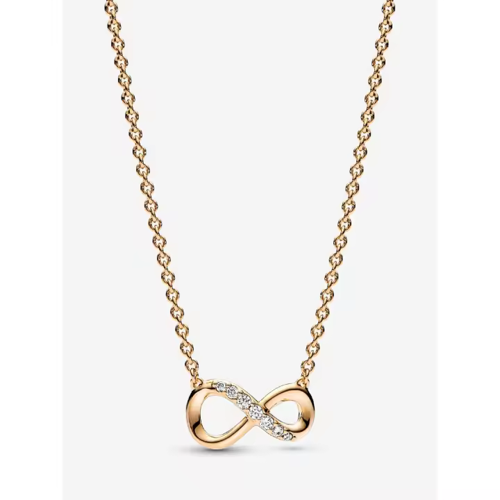 Pandora - Collar with brilliant Infinite Colgante-Baño de Oro de 14 K - 1