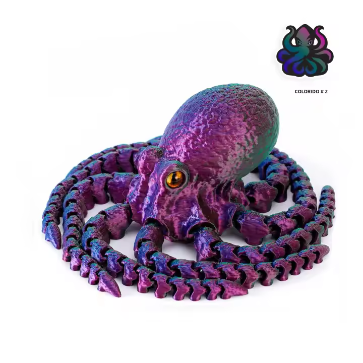 Octopus Articulado 3D Juguetes De Escritorio Poseables Ecológicos PLA Escultura Única Regalo Para Niños Y Adultos - 1