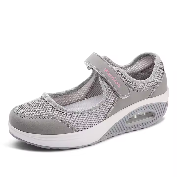 Zapatos De Mujer 2024 Moda Ligera Transpirables Con Malla Y Tacón Diseñador Zapatillas Deportivas Casuales Para Exterior Correr - 1
