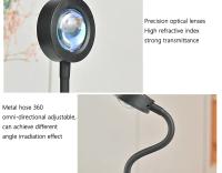 Lámpara De Noche USB Proyector De Puesta De Sol Luz Portátil Para Decoración De Hogar Sala De Estar Iluminación De Ambiente Neón Para Fotografía De Pared - details 8
