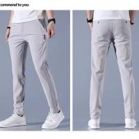 Pantalones Slim Fit Estilo Occidental Para Hombre Traje Formal Casual Coreano Primavera Verano Pantalones De Terciopelo - details 5