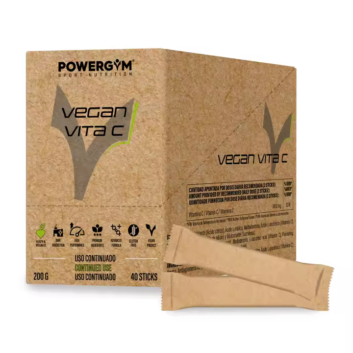 POWERGYM | VEGAN VITA C – Complemento alimenticio a base de vitamina C, ácido cítrico y ácido málico. - 1