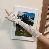 Guantes De Encaje Sin Dedos Para Mujer Estilo Gótico Punk Lolita JK Accesorios De Ropa Protector Solar Malla Elástica Tamaño Libre - details 4