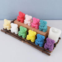 Molde De Vela De Olor a Rosas Y Oso Para Aromaterapia DIY Para Día De San Valentín Hacer Manualmente Con Fragancia Expandida Piedra De Regalo Chocolate Forma Animal Siliceo - details 2