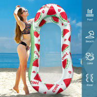 Cama Flotante Inflable De Sandía 1pc Asiento De Lujo Portátil Y Cómodo Para Playa Piscinas Adecuado Para Hombres Y Mujeres - details 0