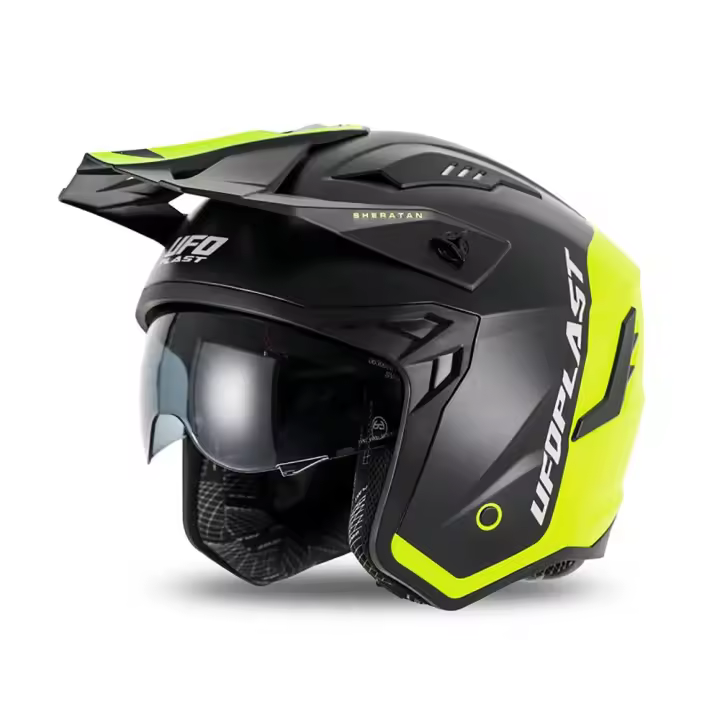 Ufo Casco Jet Sheratan Negro Adulto - 1
