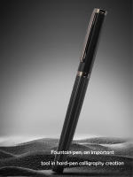 Pluma Fuente De Lujo Con Tintero Y Diseño Clásico De Punta Fina Metálica Para Escribir Smoothmente - details 3