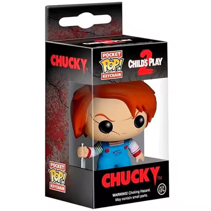 Llavero Pocket POP Childs Play 2 ChuckyFigura  Coleccionable - Idea de Regalo- Mercancia Oficial - Juguetes para Niños y Adultos - Movies Fans - Muñeco para Coleccionistas y Exposición - 1