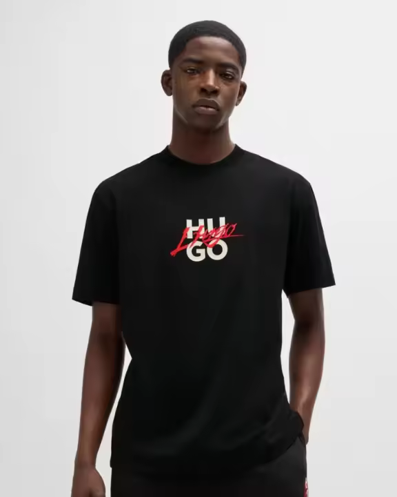 HUGO 50521076 DLONGNY Camisetas Manga corta Hombre Negro - 1