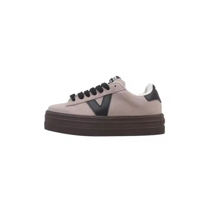 victoria BARCELONA CICLISTA EFECTO PIEL & SERRAJE Deportivas Con Plataforma Mujer Beige - 1