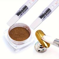 Doble Punta De Silicona Para Arte De Uñas Y Manicura Con Espejo Y Polvo De Brillo Herramientas De Pintura De Puntos Para Uñas - details 6
