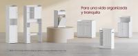 VASAGLE Armario de Baño, Mueble Baño Ahorra Espacio, Compartimento Papel Higiénico y Escobilla de Baño, Puertas Correderas, Estantes Ajustables, Lado Inodoro, 20 x 60 x 80 cm, Blanco Nube - details 3